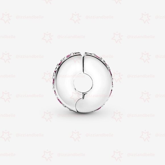 Pandora Pink Pavé Clip Charm - Picture 2 of 5